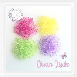 ⋅  Acrylic Chain Links ⋅ 4 Colours ⋅ 100 pk  ⋅
