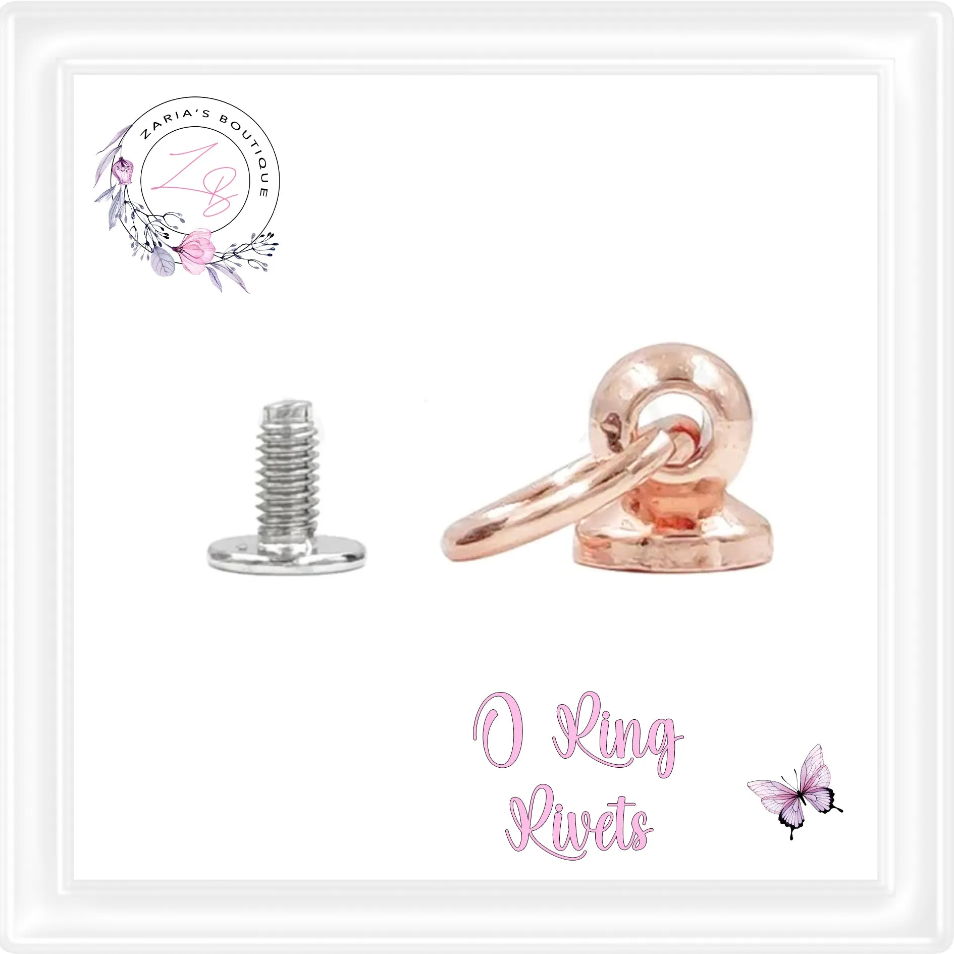 ⋅  O Ring Screw Rivets ⋅ 4 Colours ⋅ 10 pk  ⋅