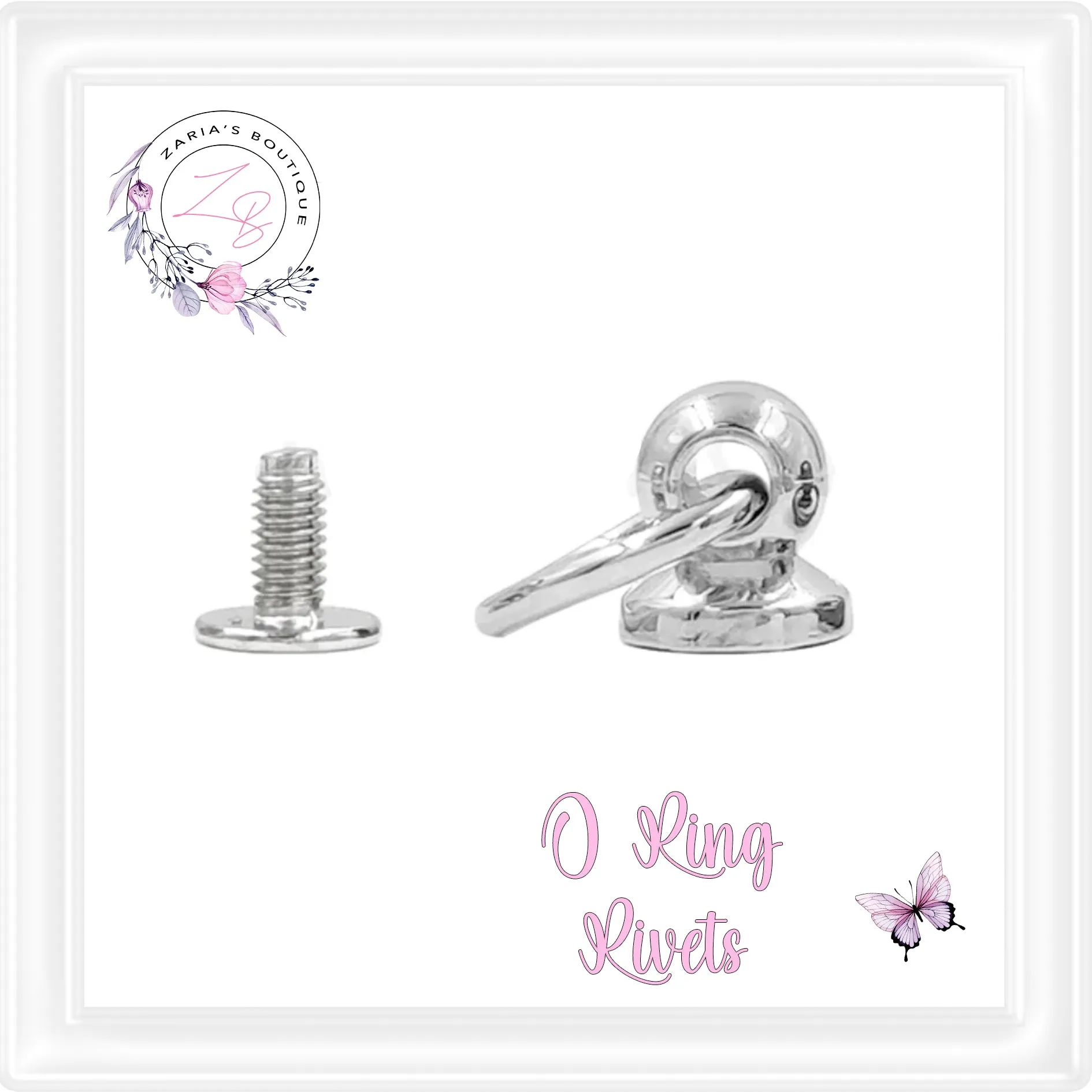 ⋅  O Ring Screw Rivets ⋅ 4 Colours ⋅ 10 pk  ⋅