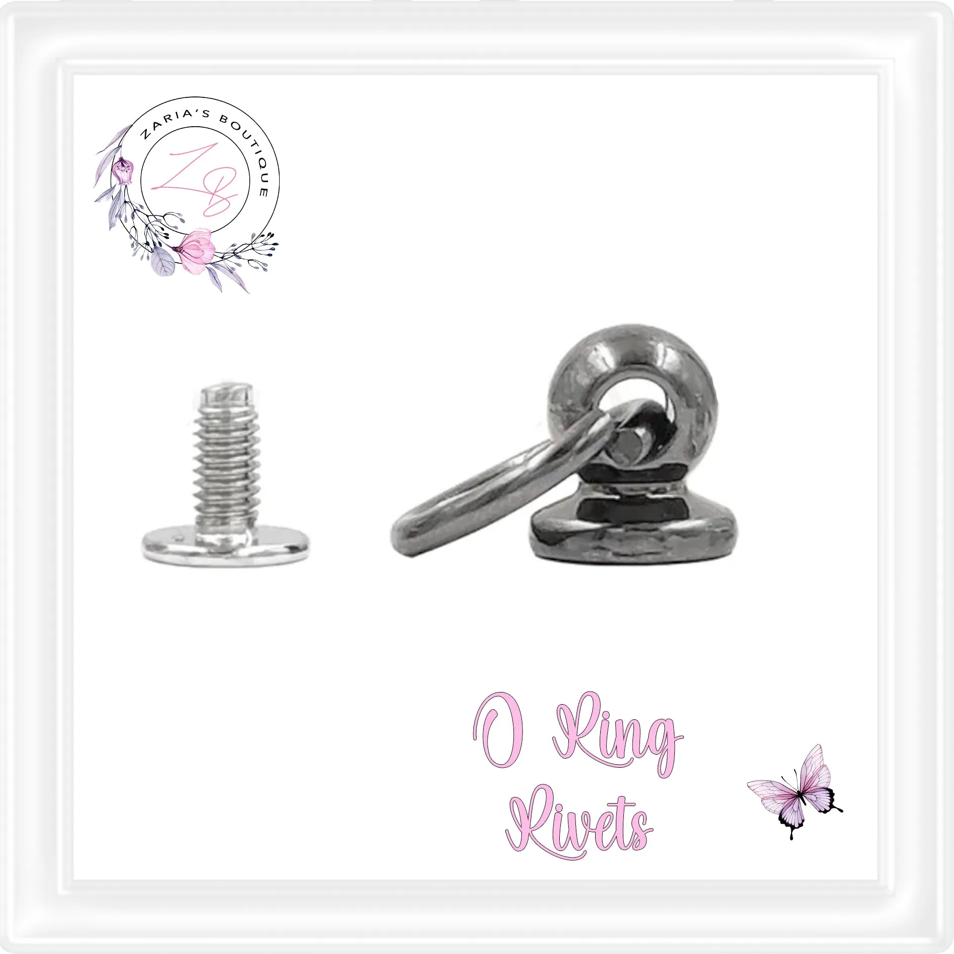 ⋅  O Ring Screw Rivets ⋅ 4 Colours ⋅ 10 pk  ⋅