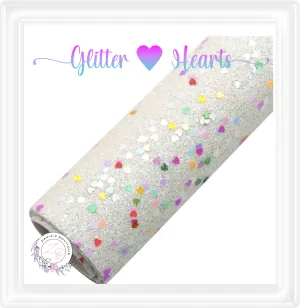 ∙ Sequin Sprinkle Heart Glitter  ∙  White  ∙