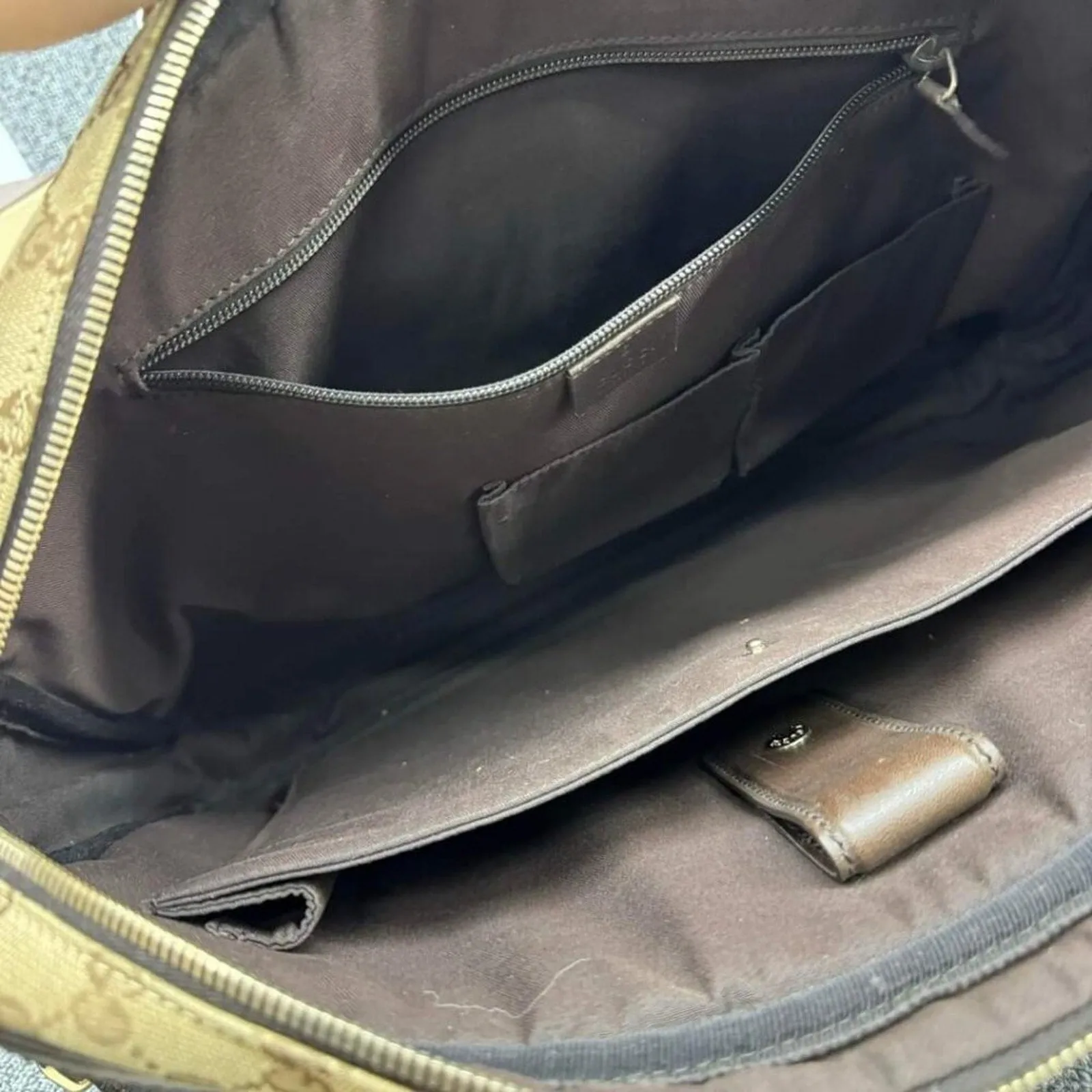 100% Authentic Gucci Web Briefcase Bag