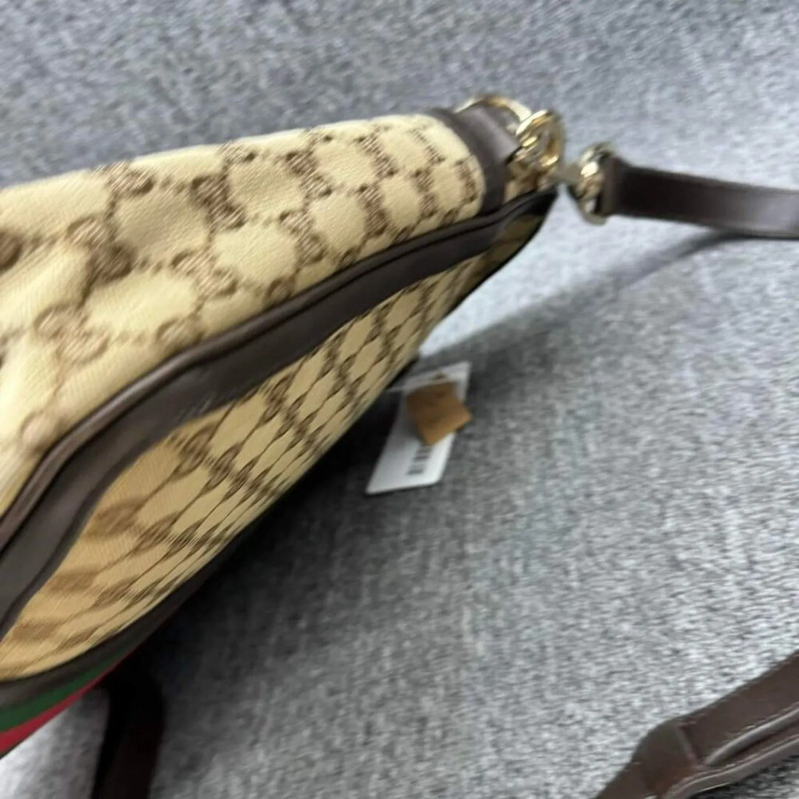 100% Authentic Gucci Web Briefcase Bag