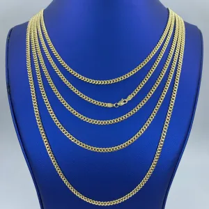 10K 4MM Miami Cuban Link Chain 16-26”