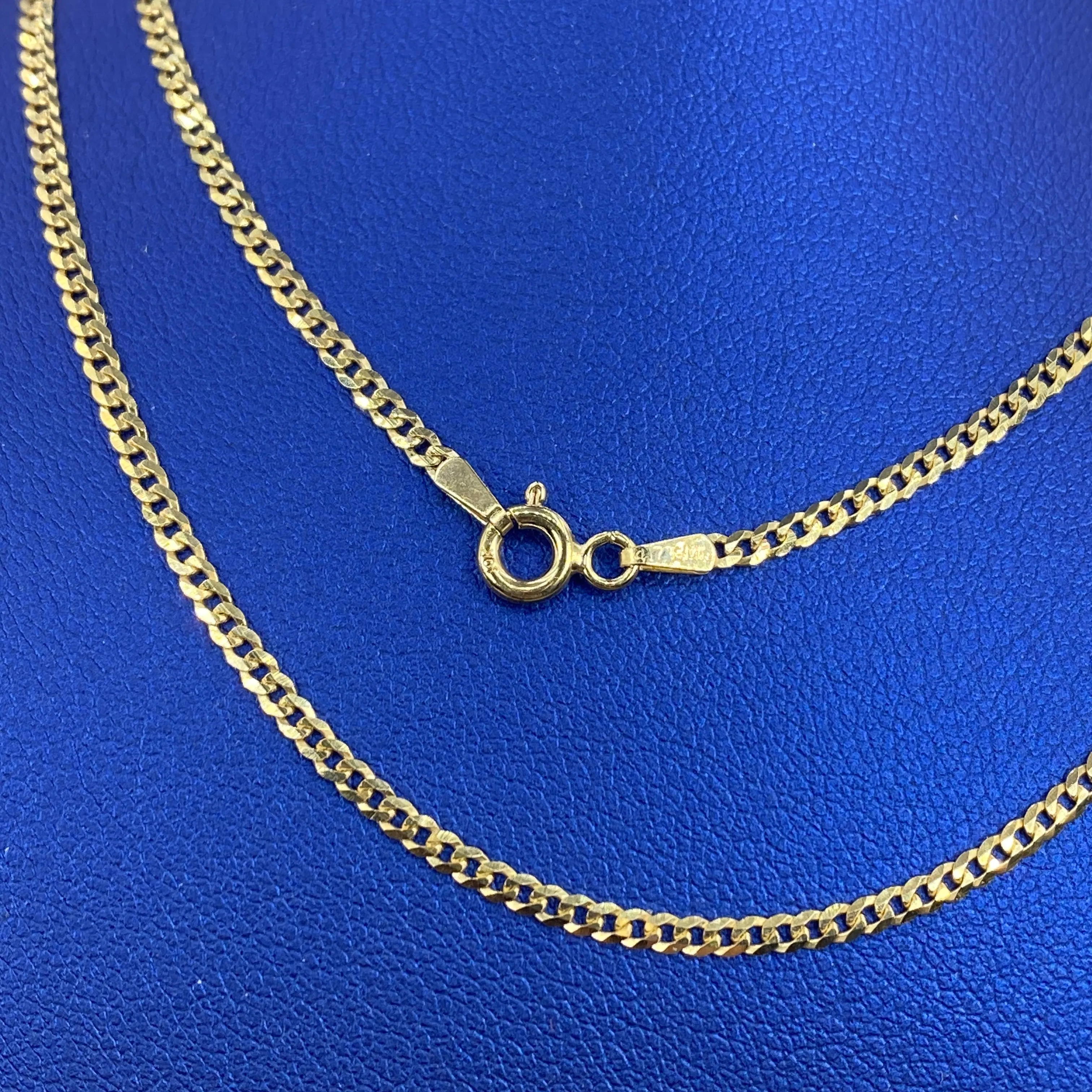 10K Gold 1.8MM Flat Cuban Link Chain 22"