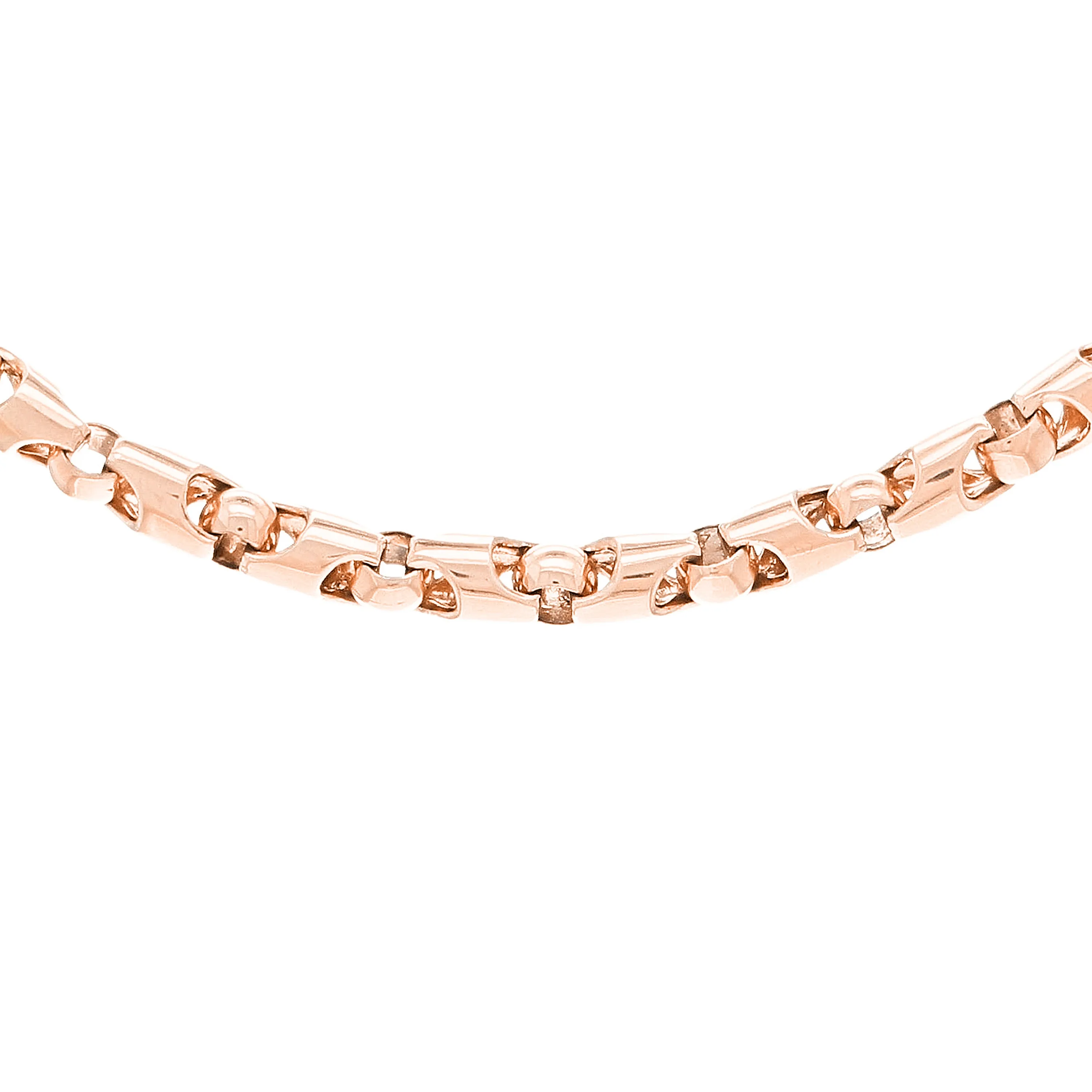 10k Yellow White or Rose Gold Solid Heavy Bullet Style Link Chain Necklace 20" - 28" 6mm