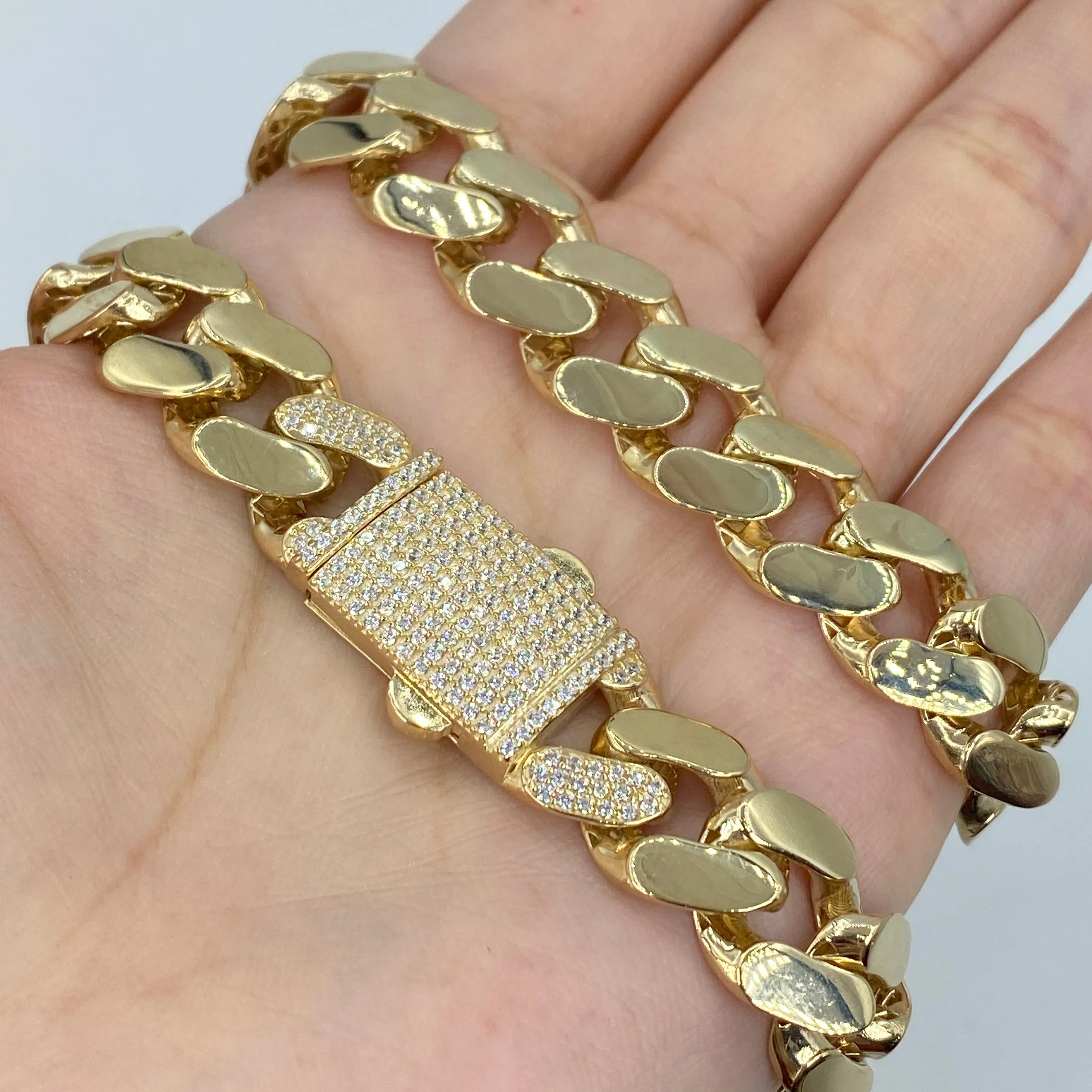 14K 12.5MM Cuban Link Chain 18"