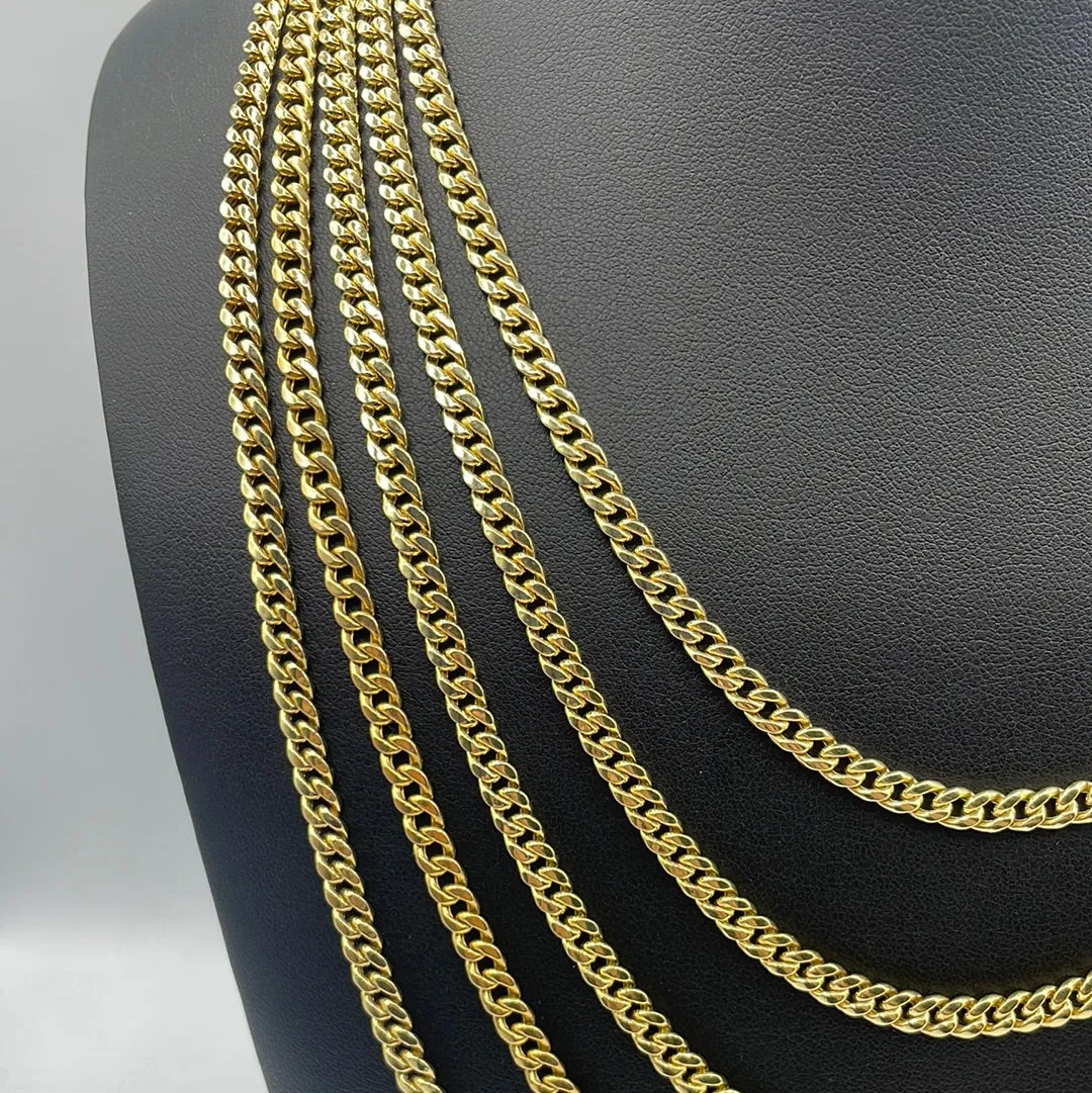 14K Gold 5MM Miami Cuban Link Chain 18-26”