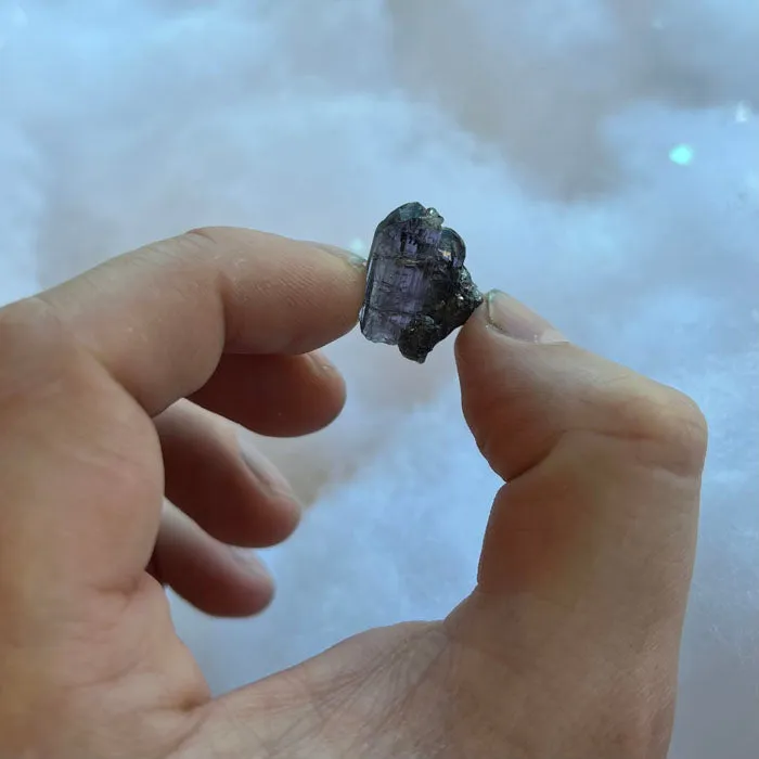 16.60ct Unheated Tanzanite Crystal on Graphite