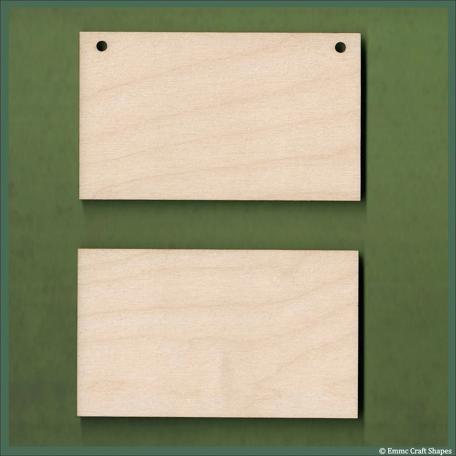 18 cm Wide Blank board plaques with square corners - plywood