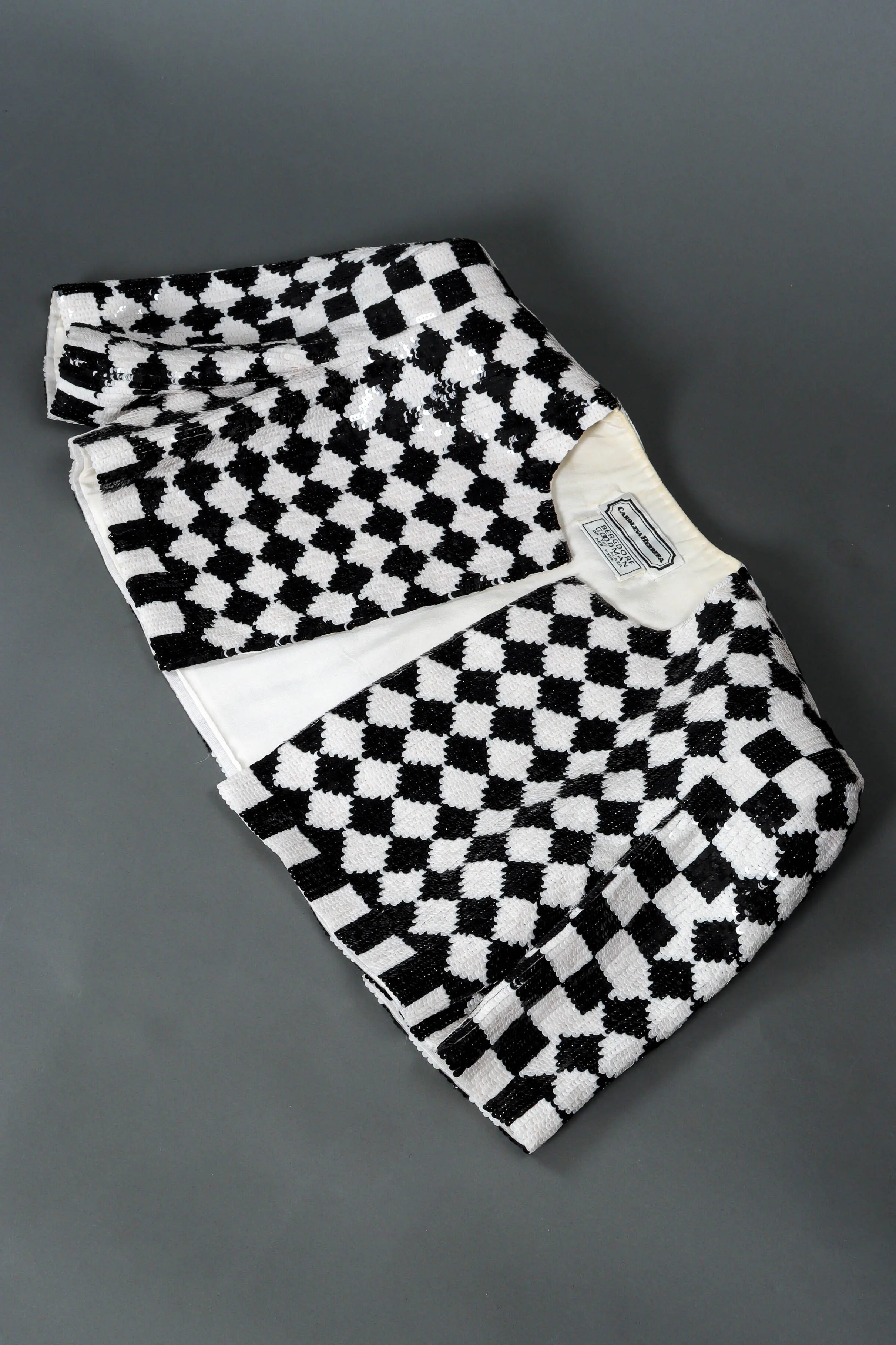 1980s Sequin Checker Print Bolero