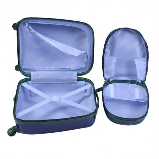 2 Pieces 12 Inch and 16 Inch Kids Carry on Suitcase Rolling Backpack School Lugg