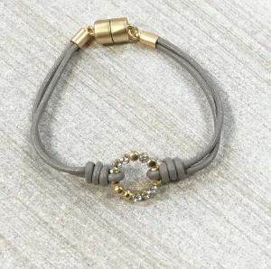 2 Strand Round Crystal Bracelet