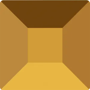 2400 Swarovski Square Flatback No Hotfix, Crystal Dorado (001 DOR)