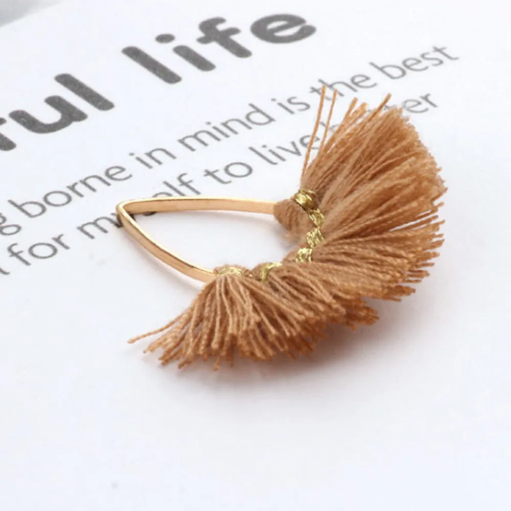 27*31mm BEAUTIFUL Fan Tassels on zinc alloy Findings Small Teardrop Fan Tassels DIY Jewelry 2pcs
