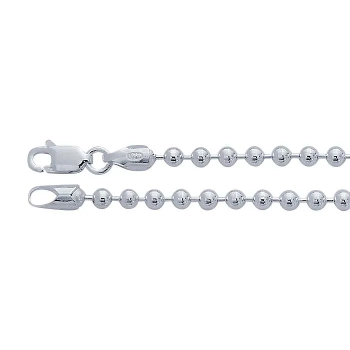 3 MM Sterling Silver Ball Chain