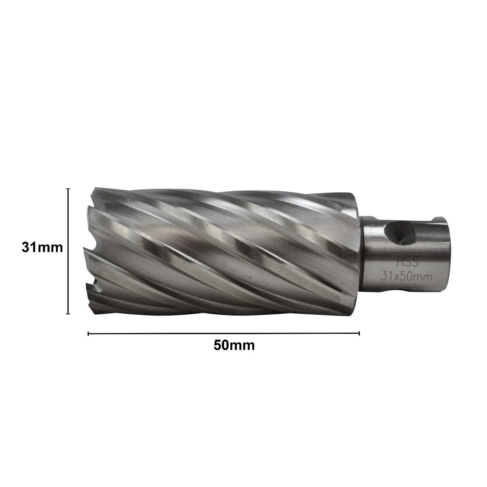 31 x 50mm D.O.C HSS Weldon Shank Annular Cutter