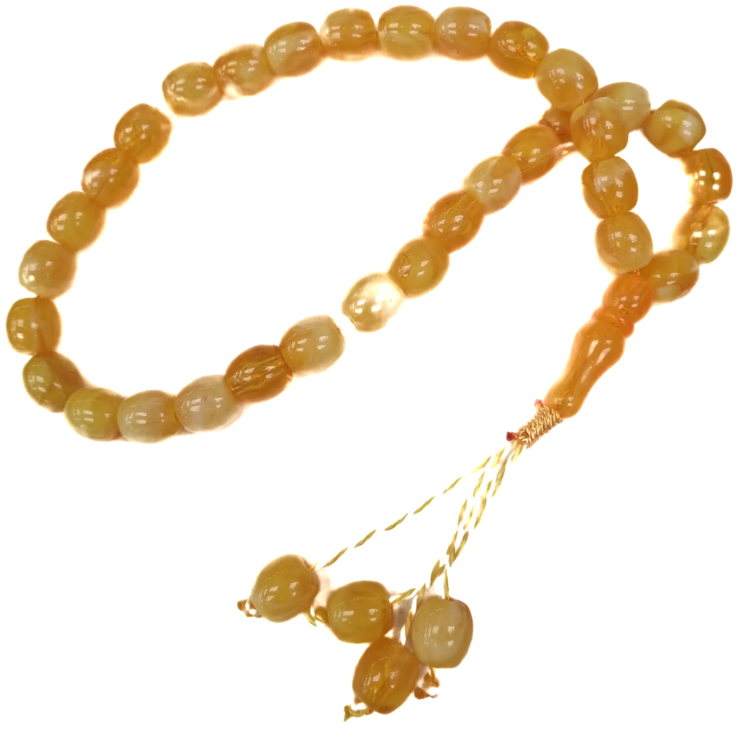 33 Beads Mono Tasbih - Yellow Mix