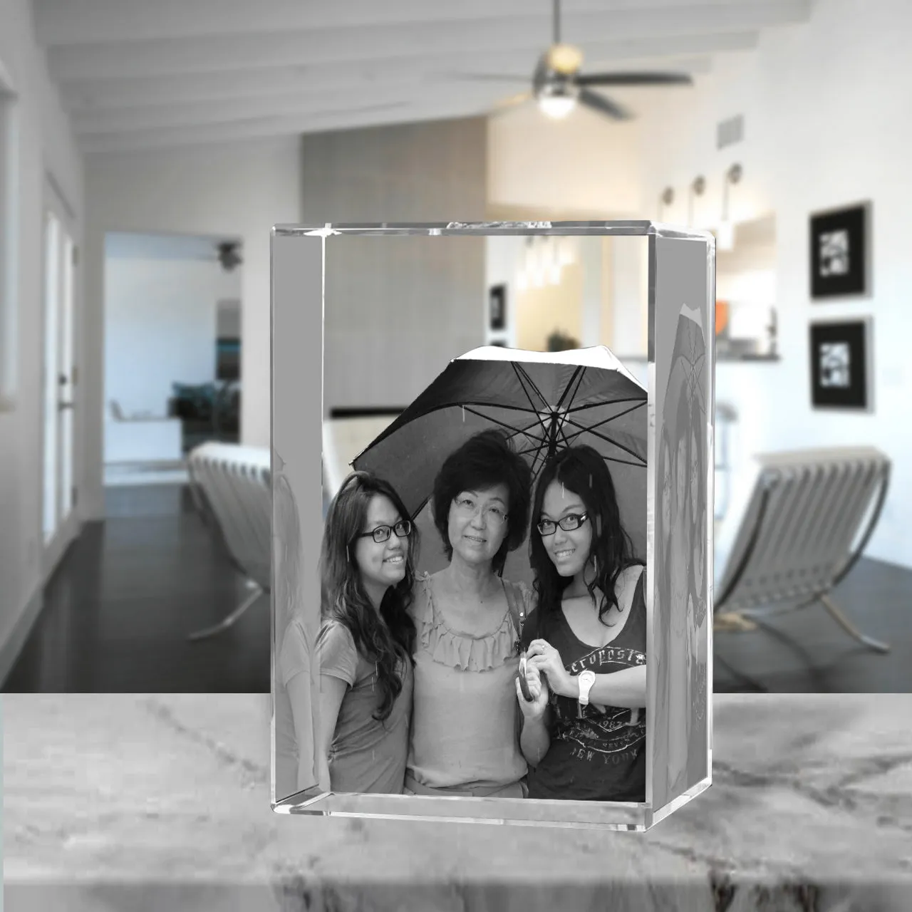 3D Crystal Laser Engraved XLarge Tower, Laser Engraved with Your Photo, Personalized Photo Gift, 3D Laser Engraved Etched Crystal - 1 Person