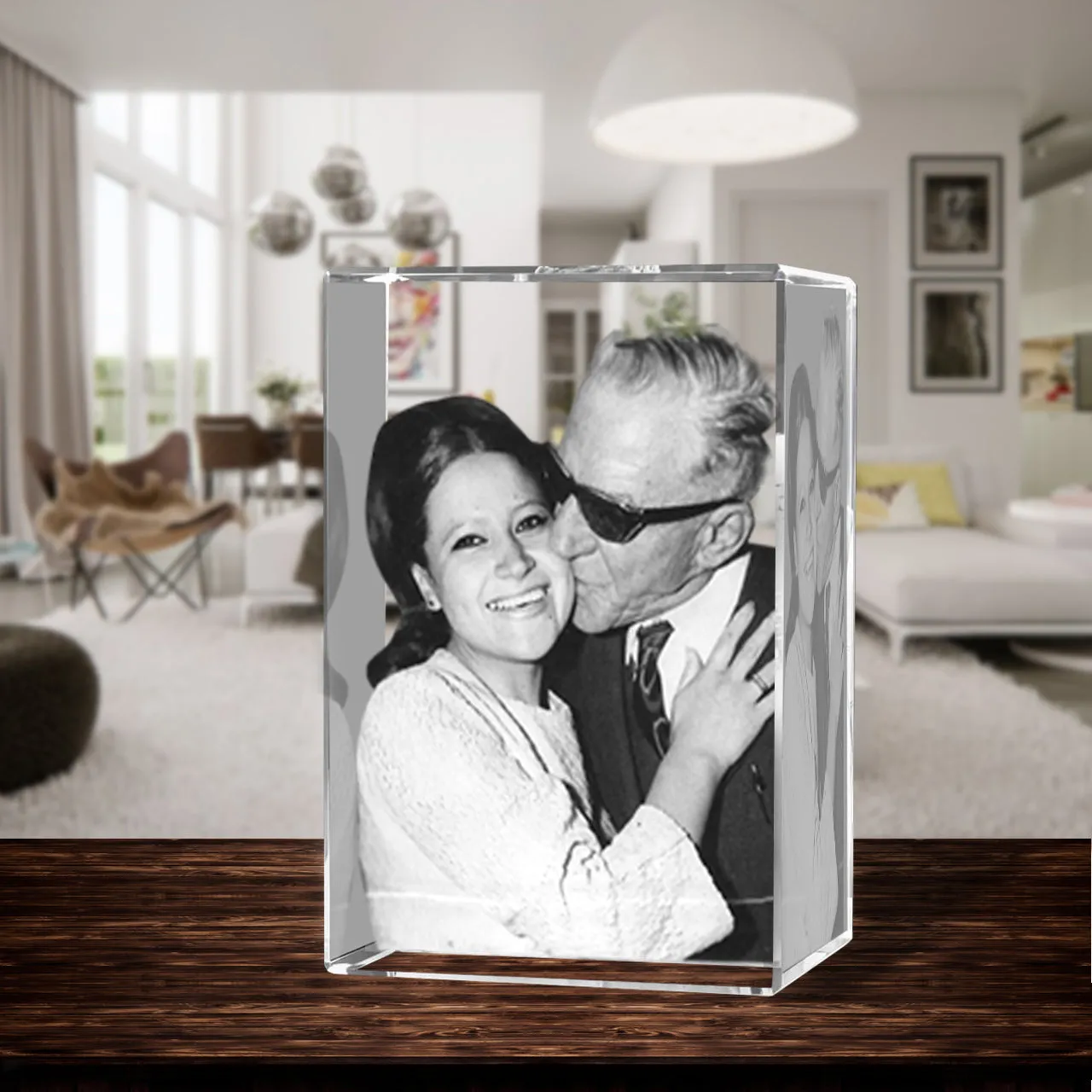 3D Crystal Laser Engraved XLarge Tower, Laser Engraved with Your Photo, Personalized Photo Gift, 3D Laser Engraved Etched Crystal - 1 Person