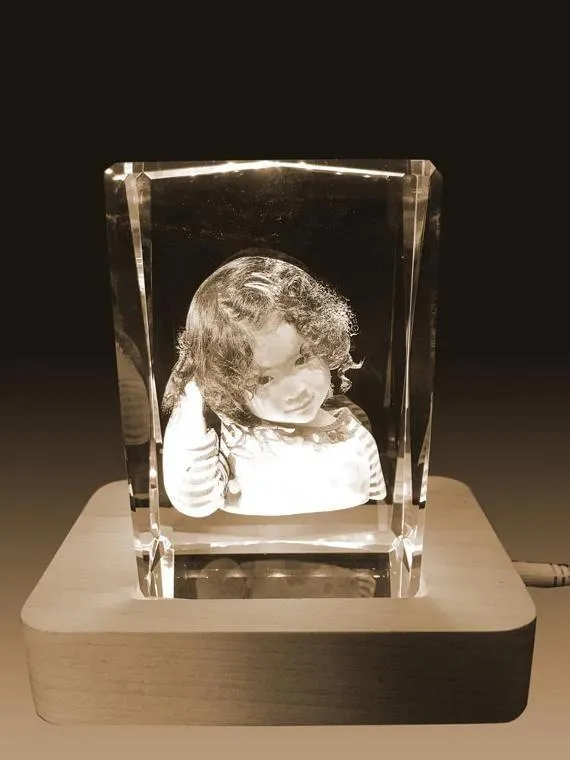 3D Crystal Laser Engraved XXLarge Tower, Laser Engraved with Your Photo, Personalized Photo Gift, 3D Laser Engraved Etched Crystal - 3D Crystal Wedding Collection 5