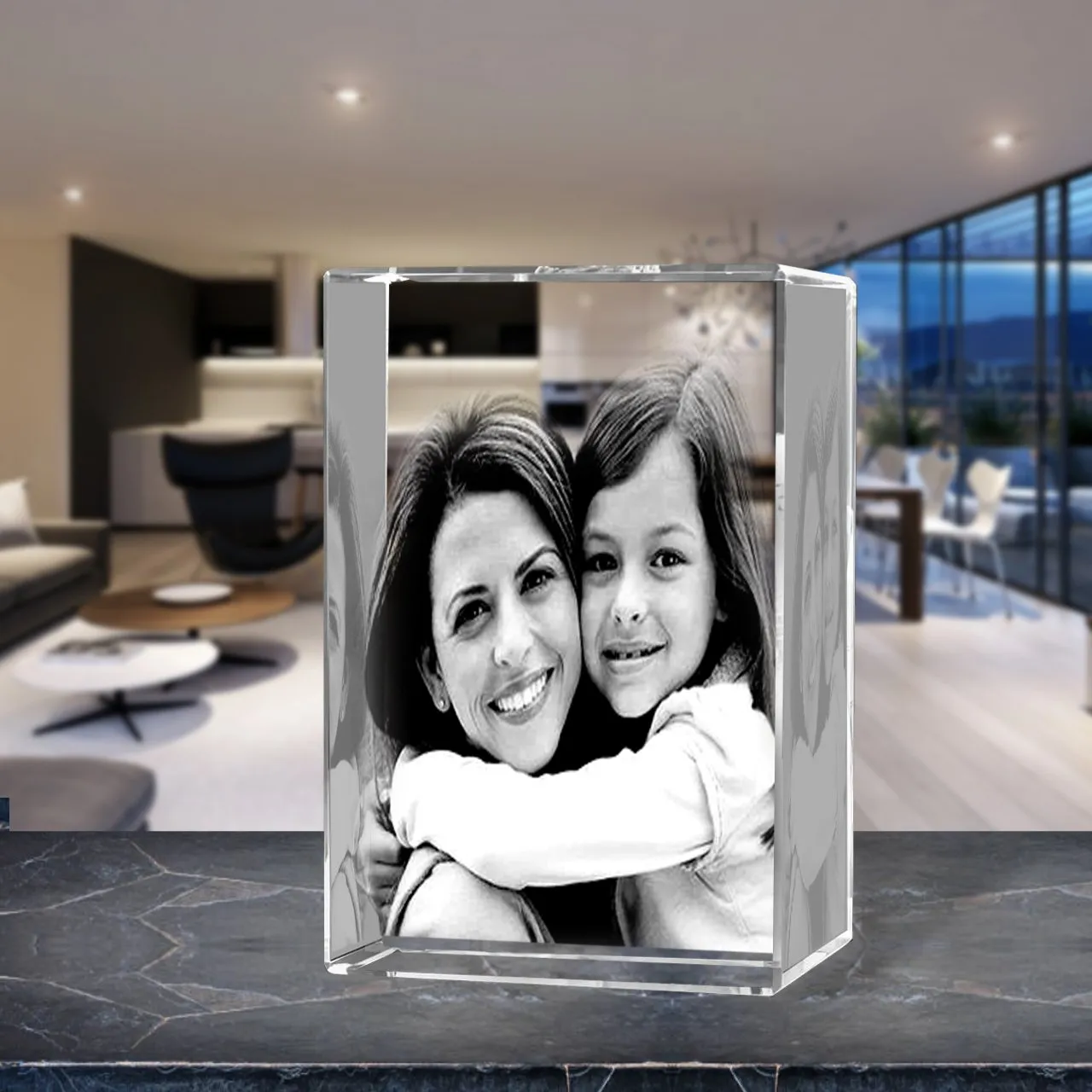 3D Crystal Laser Engraved XXLarge Tower, Laser Engraved with Your Photo, Personalized Photo Gift, 3D Laser Engraved Etched Crystal - 3D Crystal Wedding Collection 5