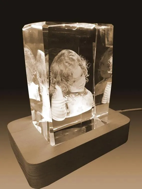 3D Crystal Laser Engraved XXLarge Tower, Laser Engraved with Your Photo, Personalized Photo Gift, 3D Laser Engraved Etched Crystal - 3D Crystal Wedding Collection 5