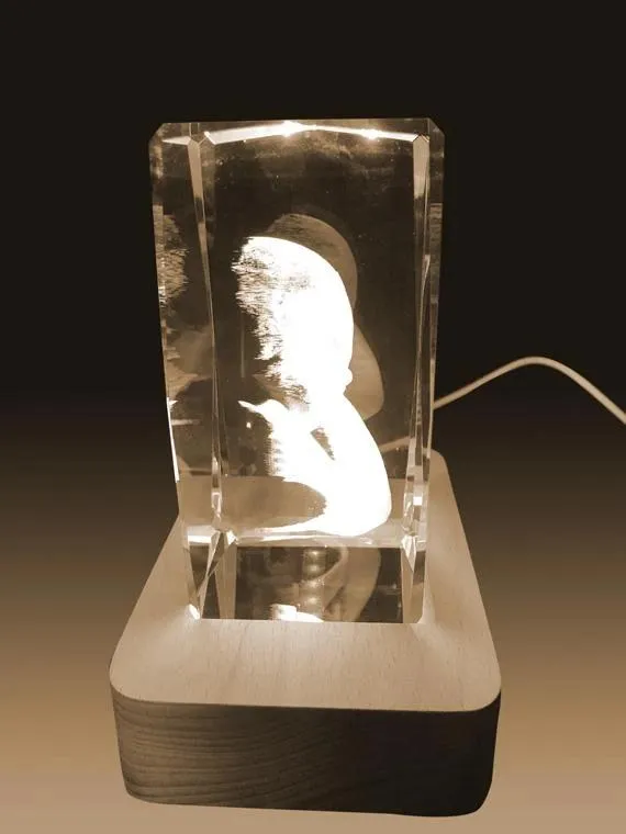 3D Crystal Laser Engraved XXLarge Tower, Laser Engraved with Your Photo, Personalized Photo Gift, 3D Laser Engraved Etched Crystal - 3D Crystal Wedding Collection 5