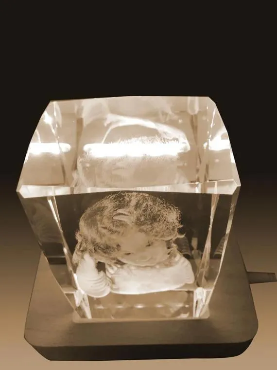 3D Crystal Laser Engraved XXLarge Tower, Laser Engraved with Your Photo, Personalized Photo Gift, 3D Laser Engraved Etched Crystal - 3D Crystal Wedding Collection 5