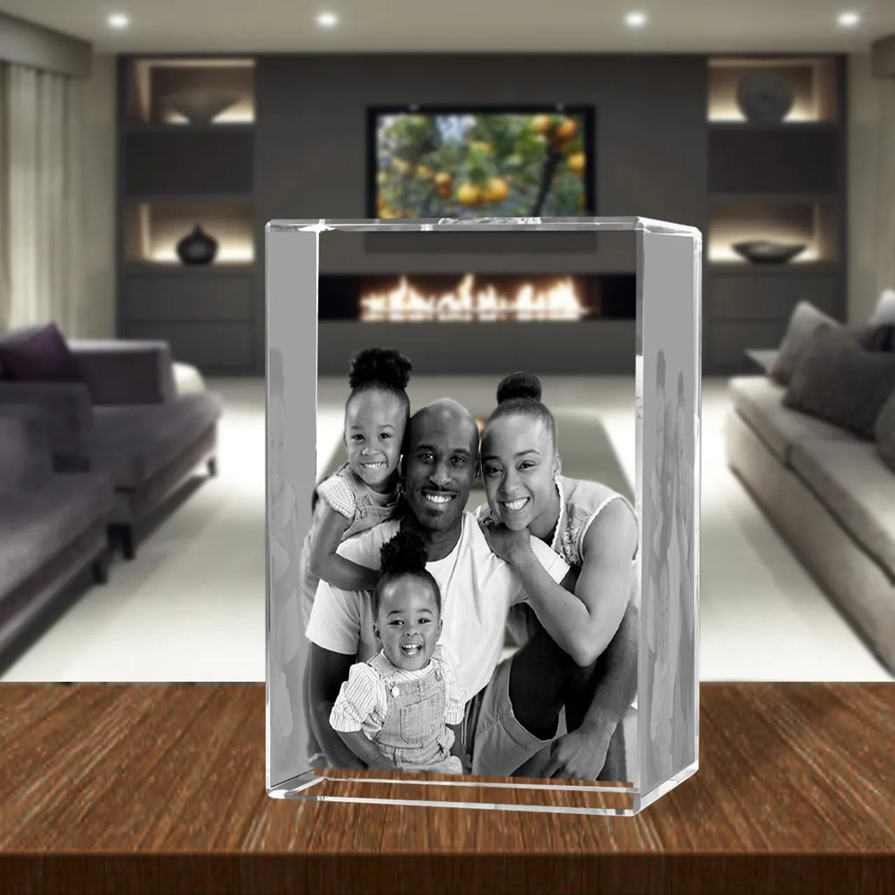 3D Crystal Laser Engraved XXLarge Tower, Laser Engraved with Your Photo, Personalized Photo Gift, 3D Laser Engraved Etched Crystal - 3D Crystal Wedding Collection 5