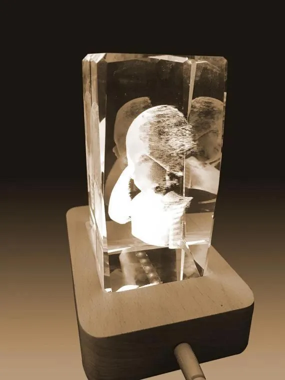 3D Crystal Laser Engraved XXLarge Tower, Laser Engraved with Your Photo, Personalized Photo Gift, 3D Laser Engraved Etched Crystal - 3D Crystal Wedding Collection 5