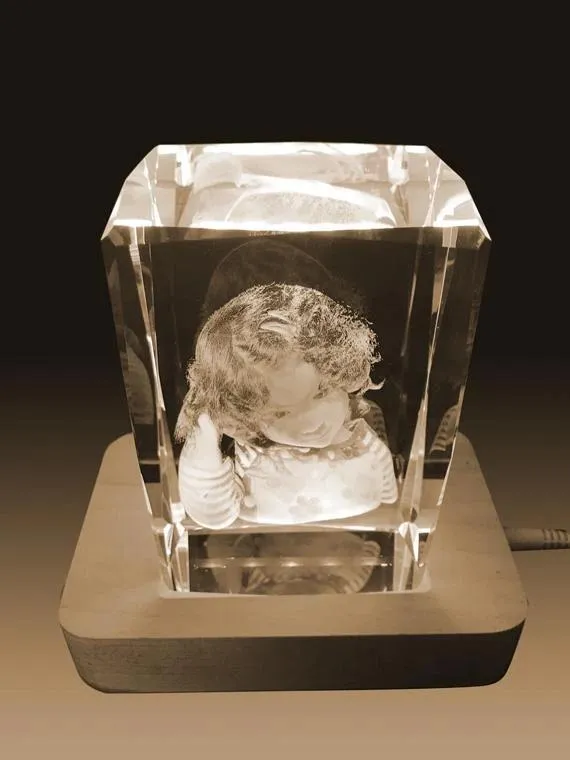 3D Crystal Laser Engraved XXLarge Tower, Laser Engraved with Your Photo, Personalized Photo Gift, 3D Laser Engraved Etched Crystal - 3D Crystal Wedding Collection 5