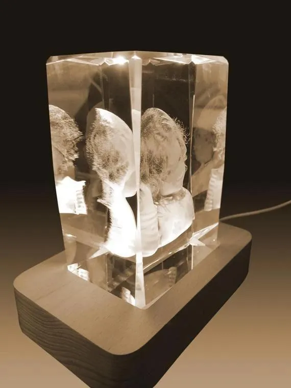 3D Crystal Laser Engraved XXLarge Tower, Laser Engraved with Your Photo, Personalized Photo Gift, 3D Laser Engraved Etched Crystal - 3D Crystal Wedding Collection 5