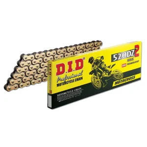520DZ2 x 114RB G&B solid bush chain w/ RJ clip link DID (520DZ114G)