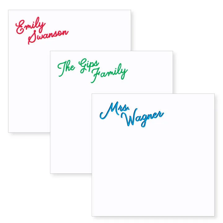 5.5" Square Notepad | scripty square