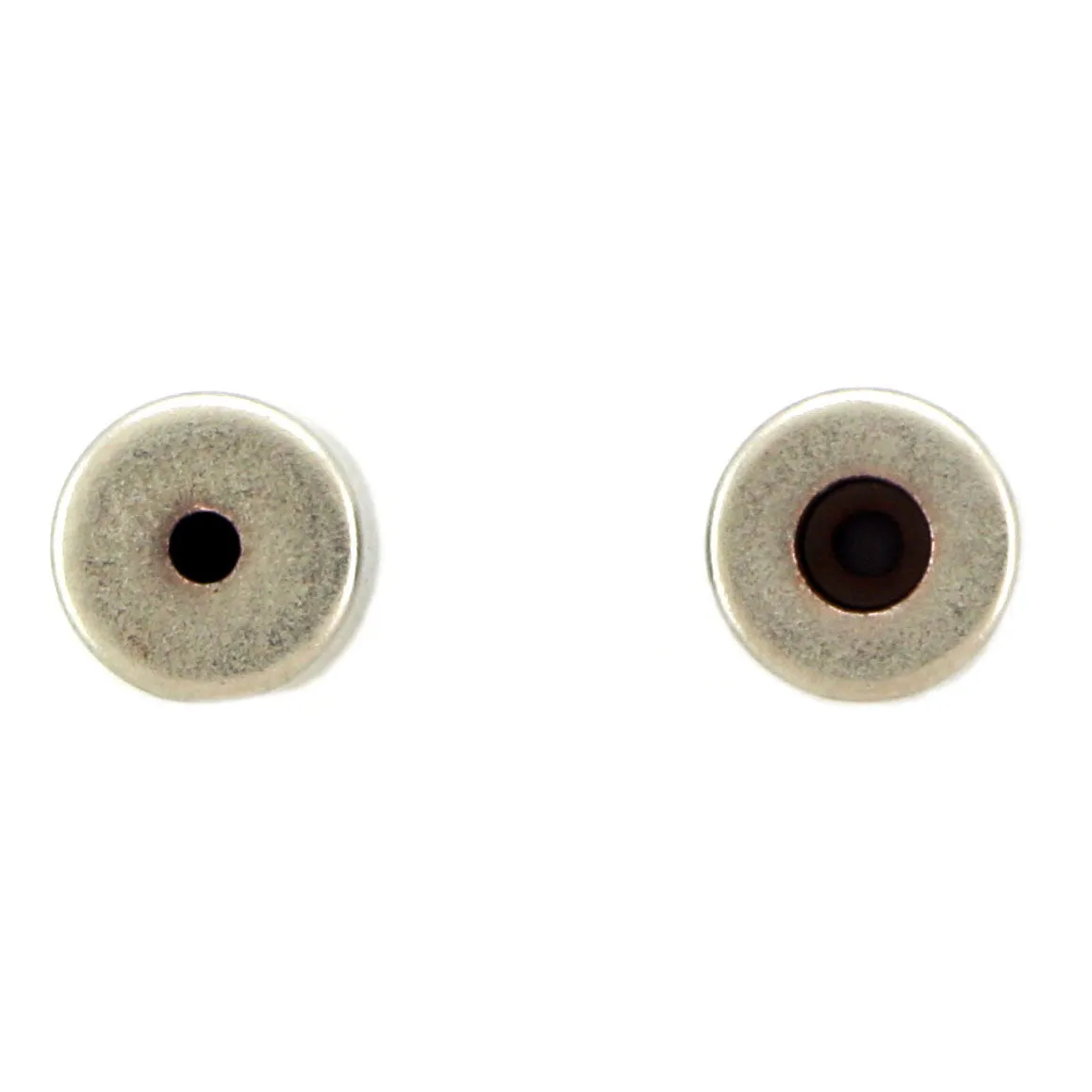 6mm Barrel Magnetic Clasp Set Of 10 Stainless Nickel MC11