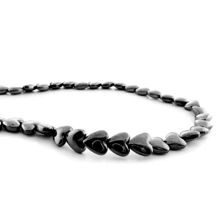 6mm Magnetic Hematite Puff Heart Mh25