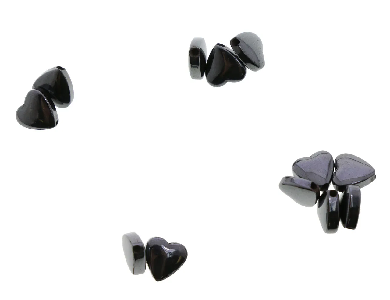 6mm Magnetic Hematite Puff Heart Mh25