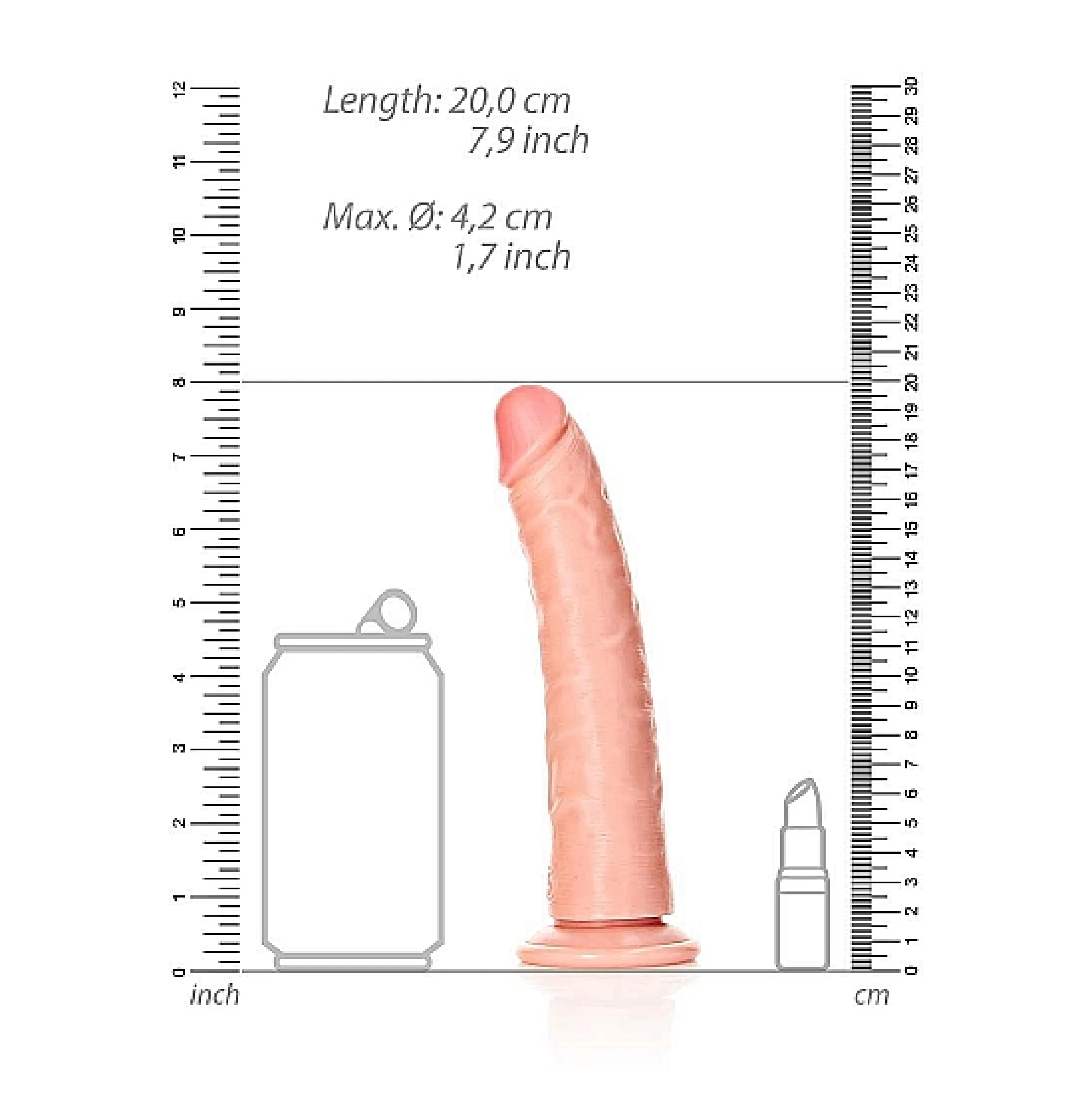 7 " Cock - Slim - Flesh
