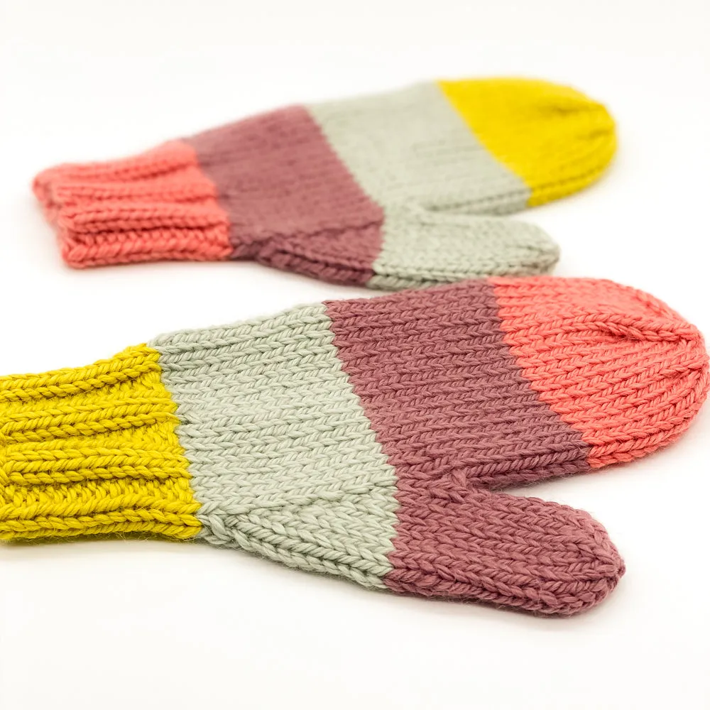 A. Opie Designs - Elements Colorblock Mittens Knitting Kit