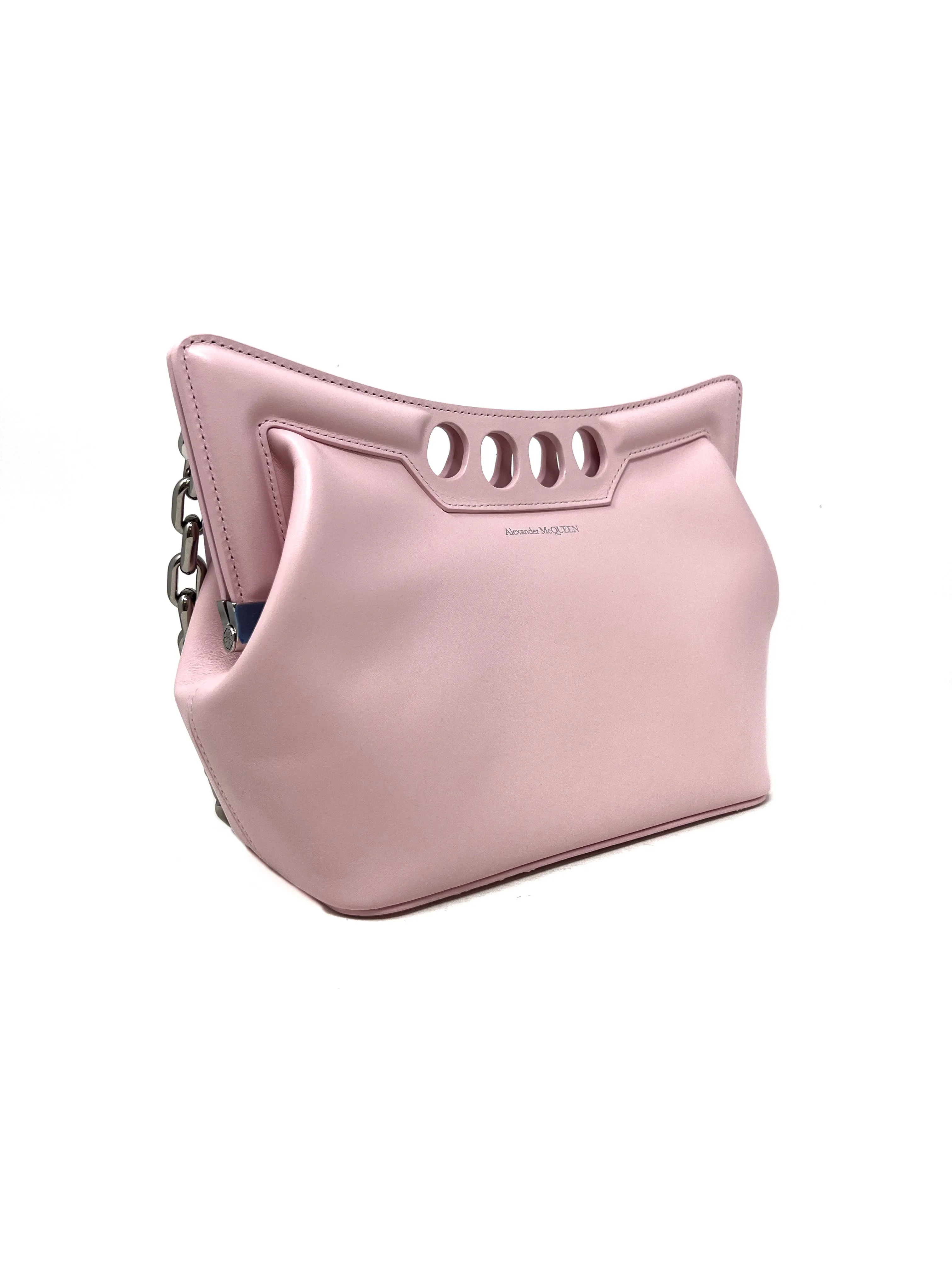 Alexander McQueen Pink NWB! 'The Small Peak' Knuckle Duster Chain Shoulder Bag