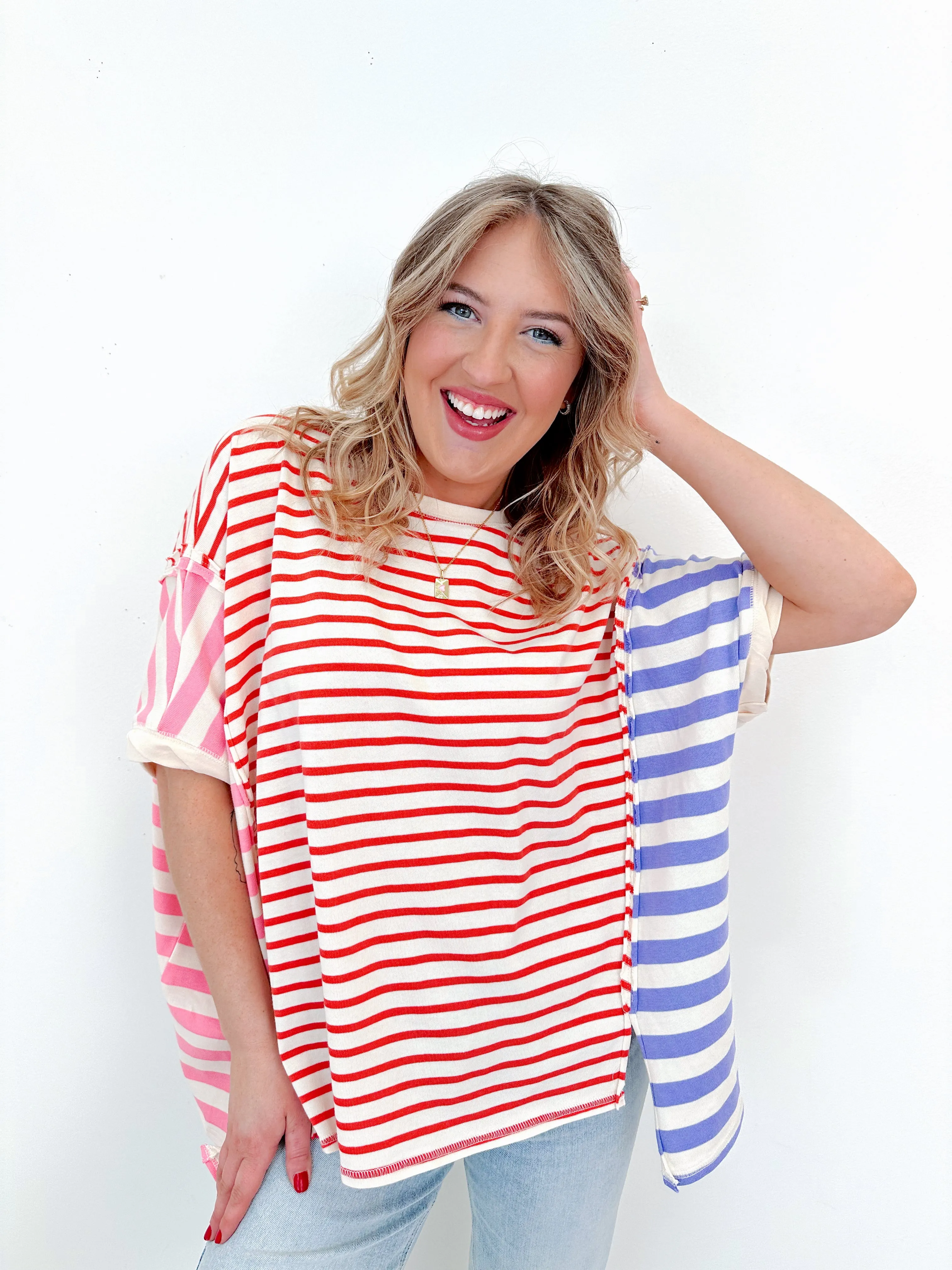 All Yours Colorblock Striped Top