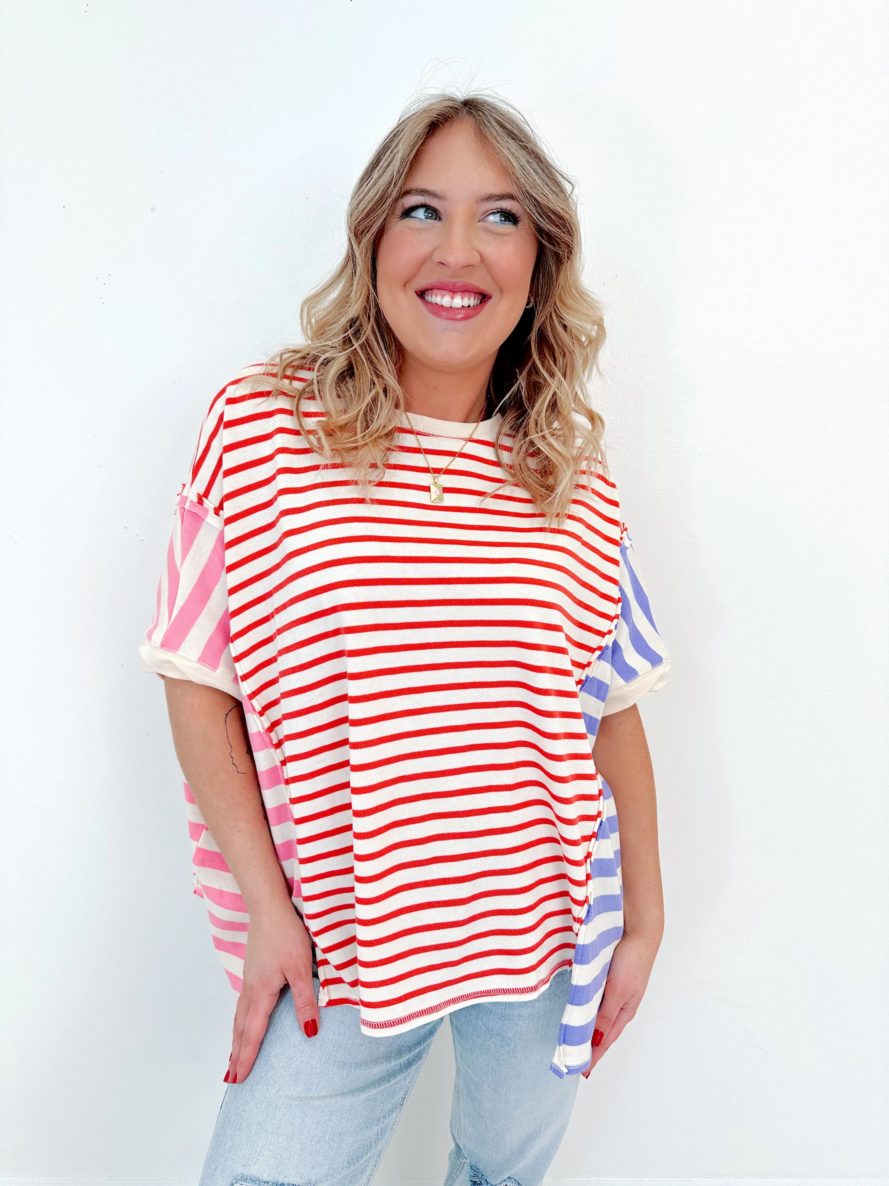 All Yours Colorblock Striped Top