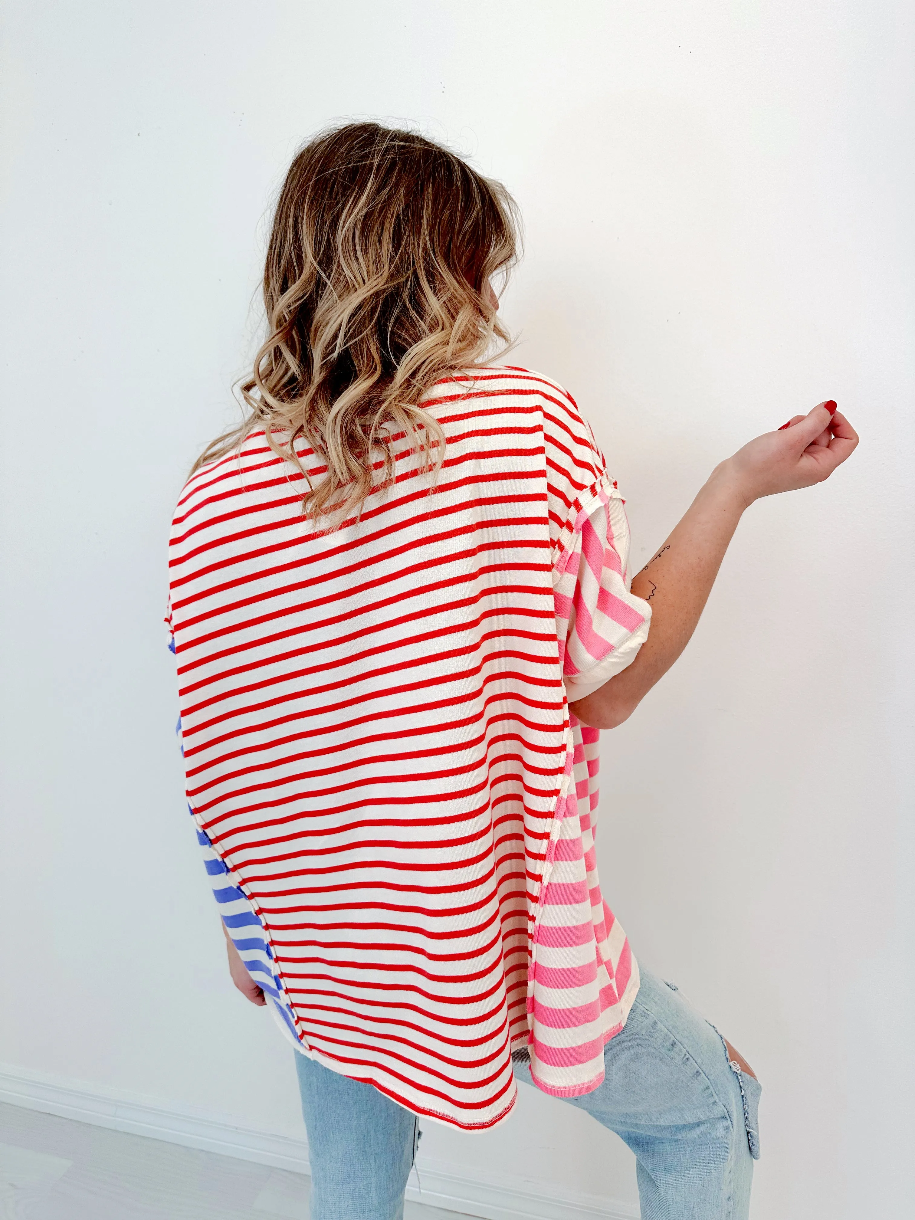 All Yours Colorblock Striped Top
