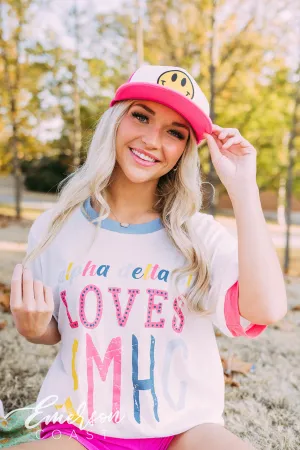 Alpha Delta Pi Philanthropy RMHC Colorblock Ringer Tee