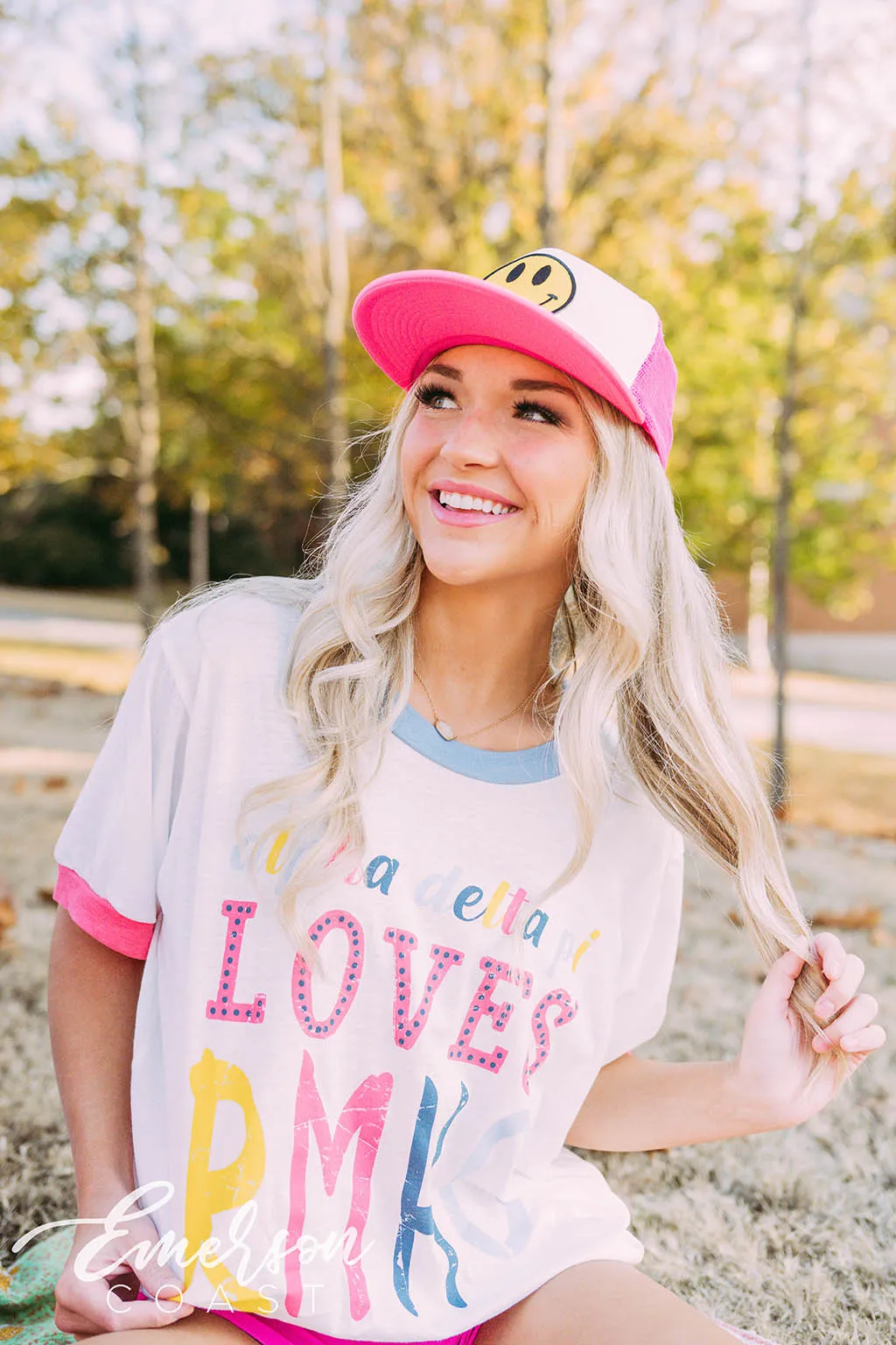 Alpha Delta Pi Philanthropy RMHC Colorblock Ringer Tee
