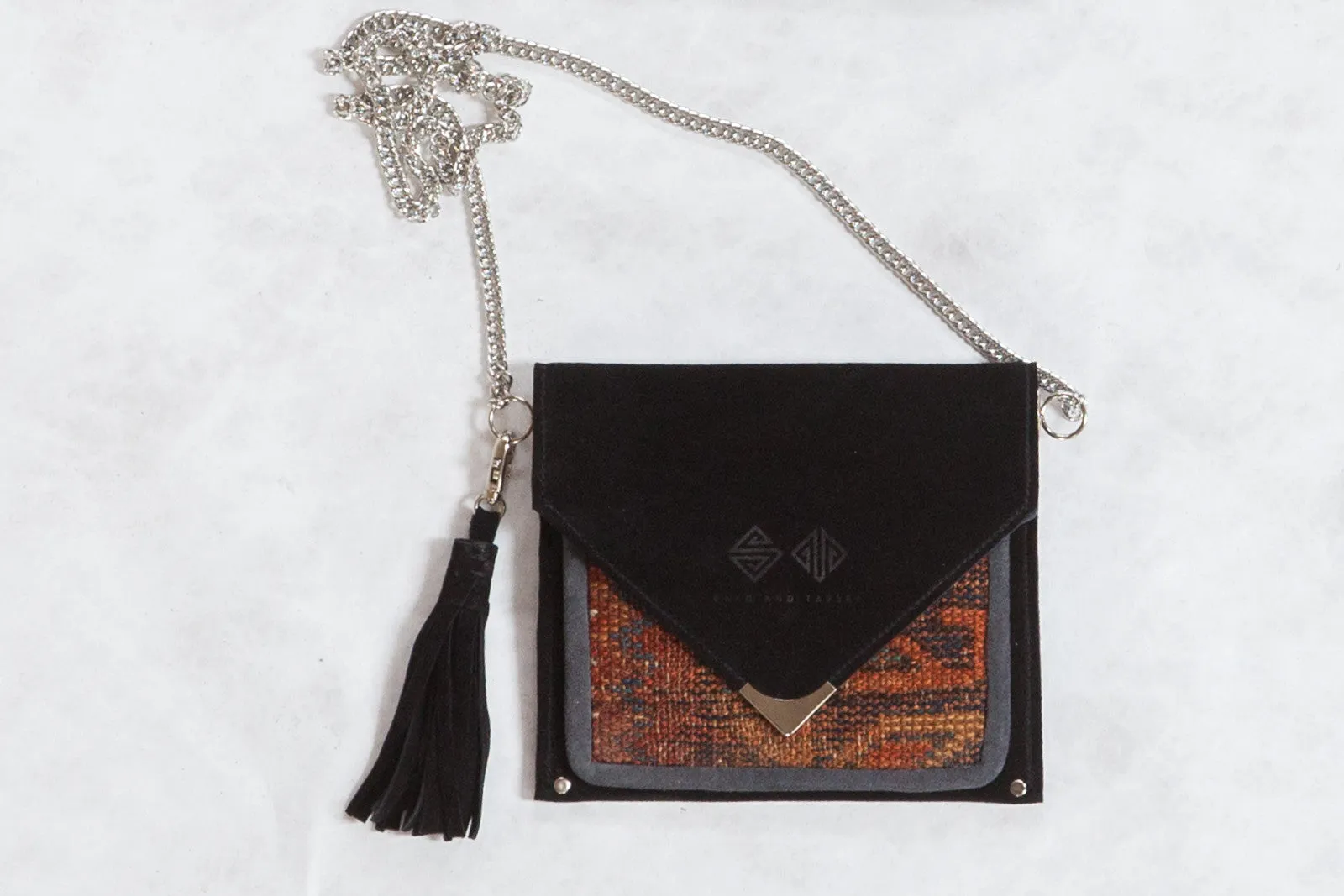 Antique Kurdish Rug Framgent Bag