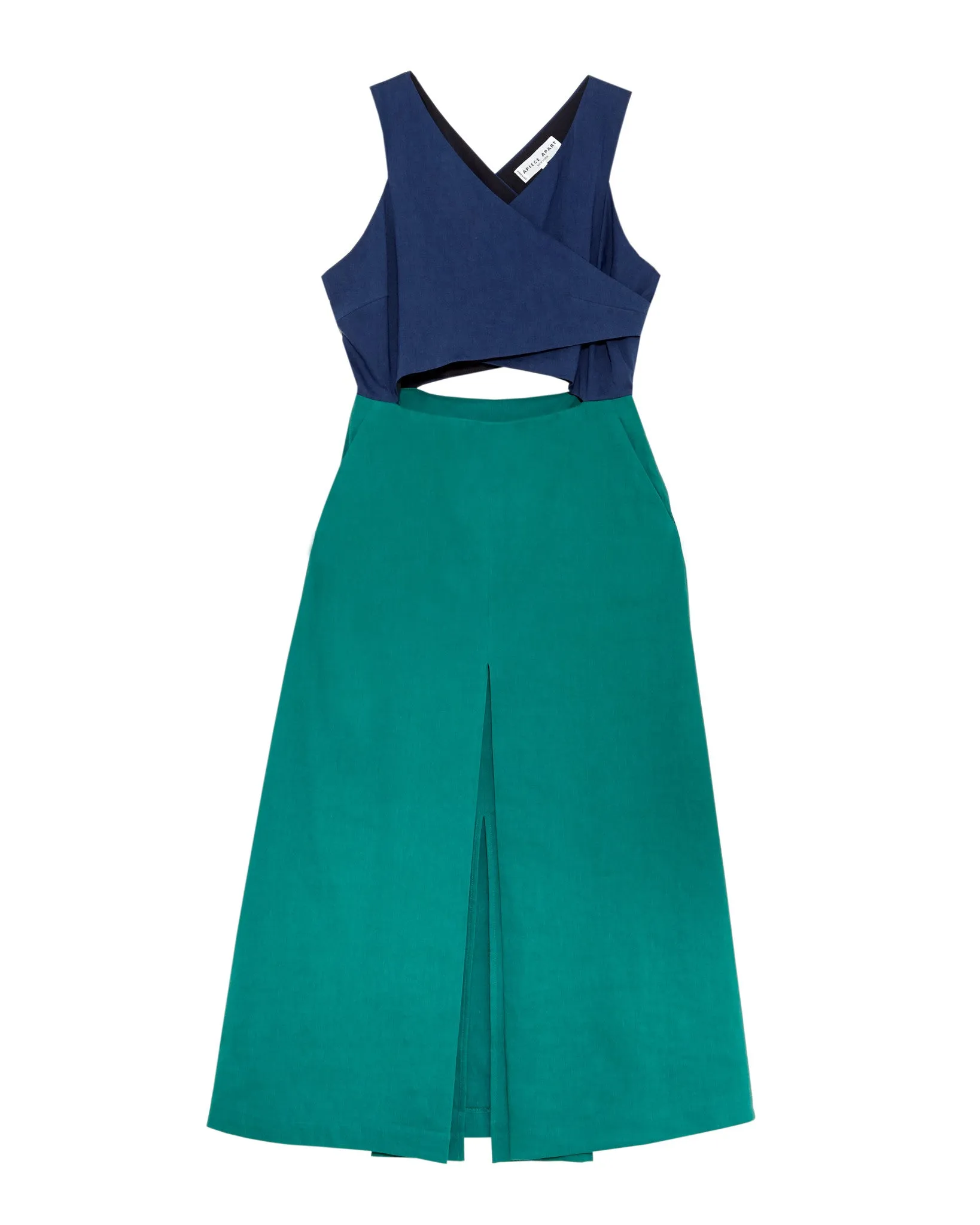Apiece Apart Viotia Criss Cross Dress | Navy/Daphne - FINAL SALE