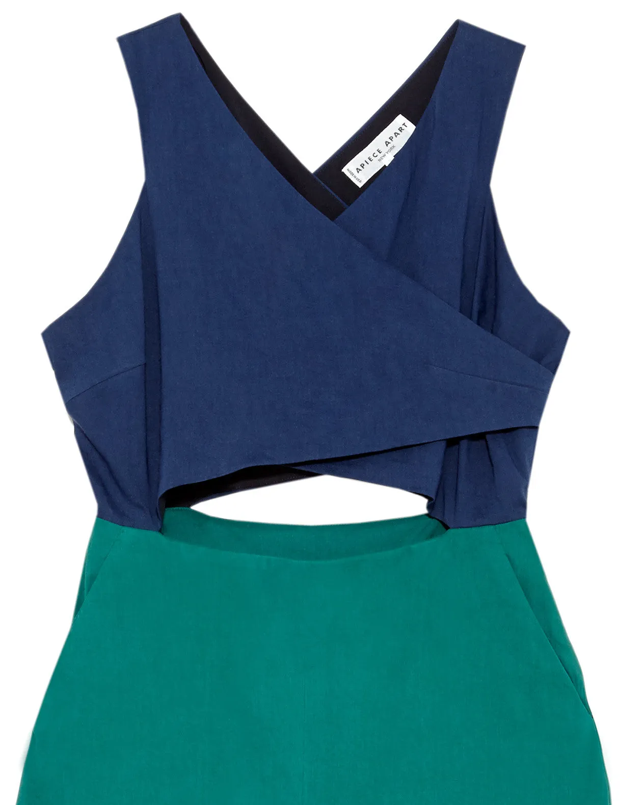 Apiece Apart Viotia Criss Cross Dress | Navy/Daphne - FINAL SALE