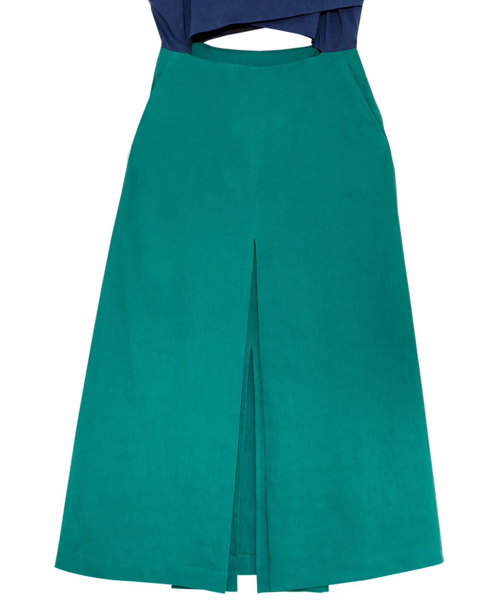 Apiece Apart Viotia Criss Cross Dress | Navy/Daphne - FINAL SALE